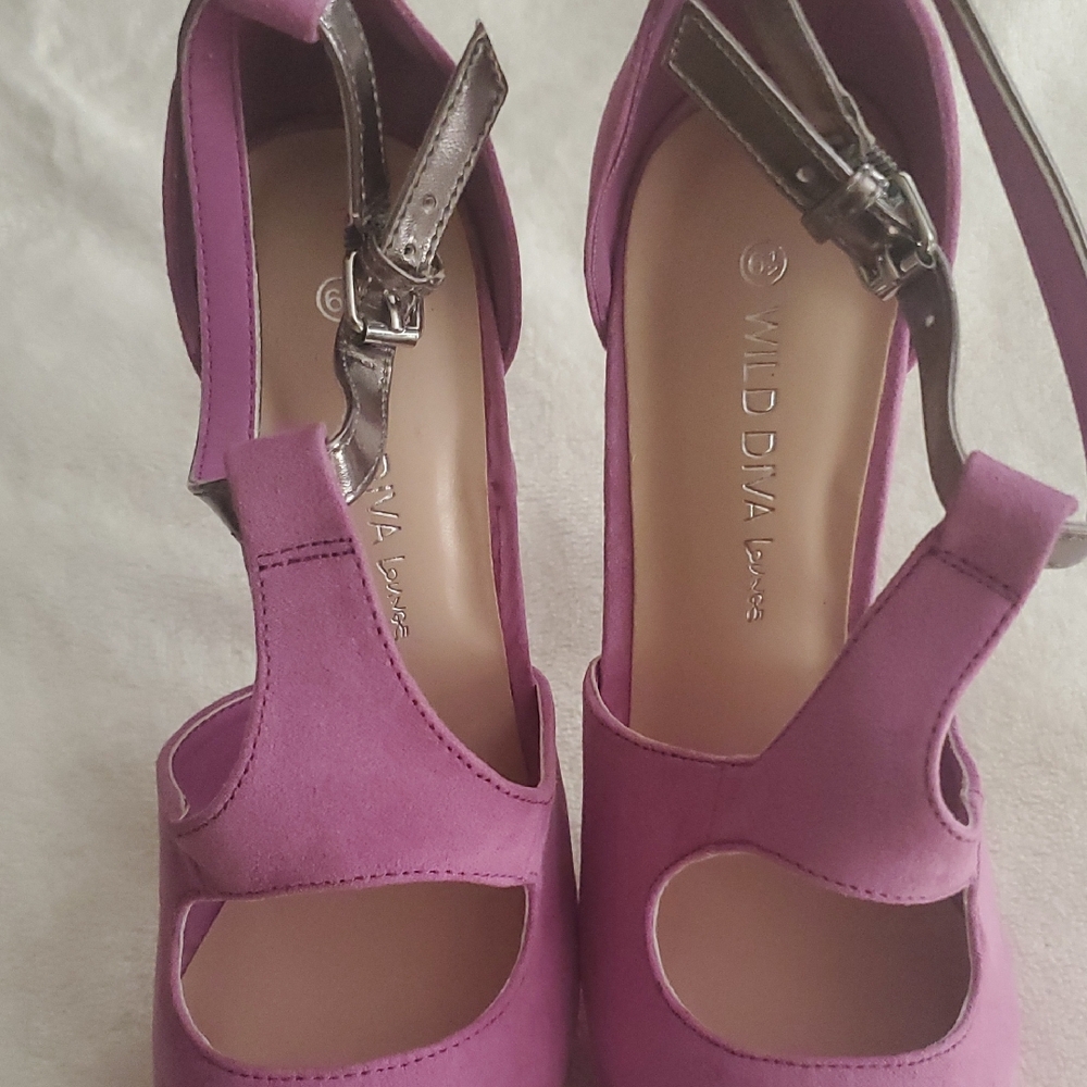 DIVA Lounge Pink Slingback Heels with Stiletto
